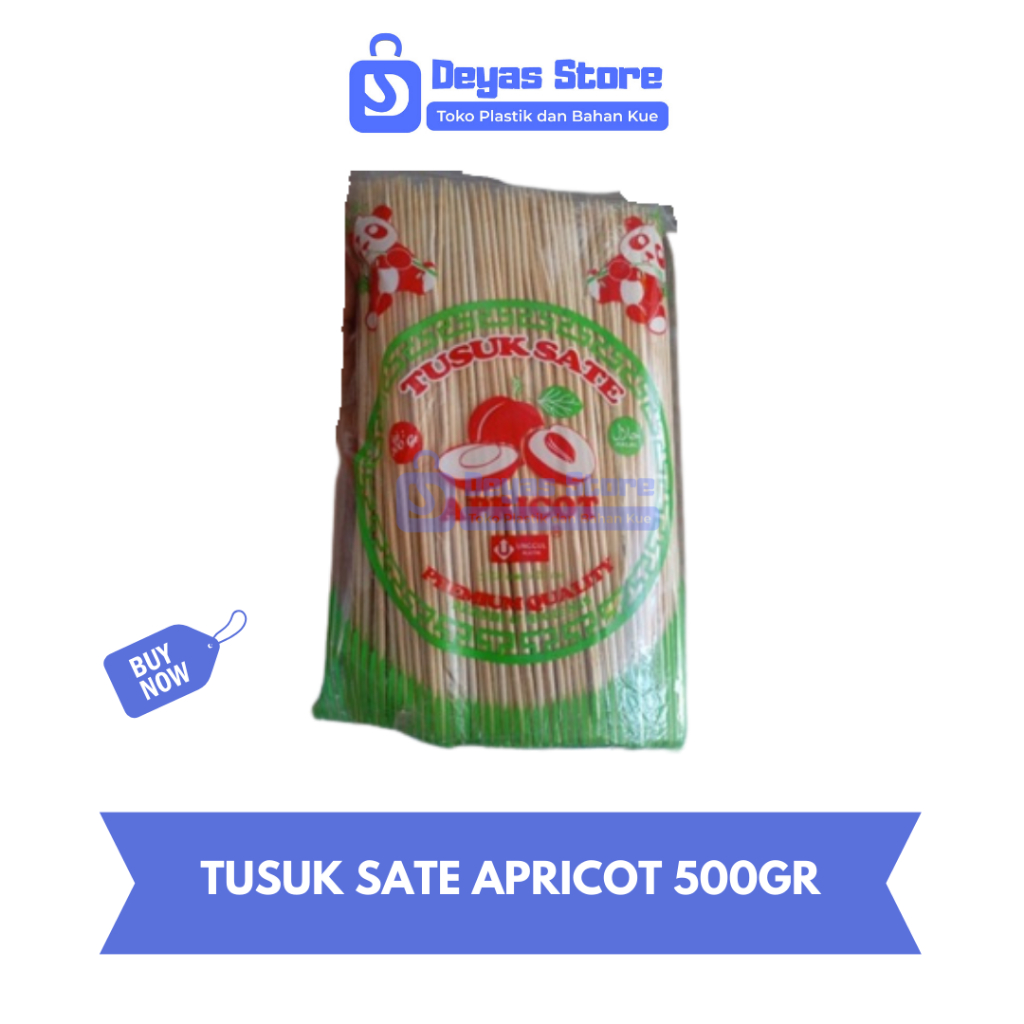 TUSUK SATE 500GR / TUSUK BAKSO /BAMBU TUSUK APRICOT / TUSUK CILOK / TUSUK SATE BAMBU/ PANDA