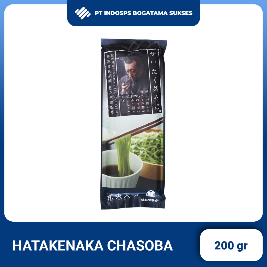 

Hatakenaka Cha Soba 200gr | Dry Matcha Noodle Chasoba | Mie Kering