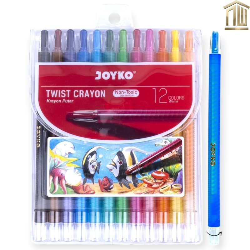 

Crayon Putar / Twist Crayon Joyko Panjang 12 Warna TWCR-12S