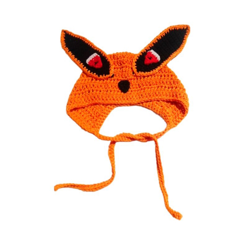 topi rajut bayi karakter kurama naruto baby boy photoshoot