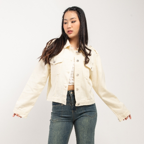 Jaket Denim Korea - Avenue Jaket Jeans Wanita - Denim Jacket (SKU 25063)
