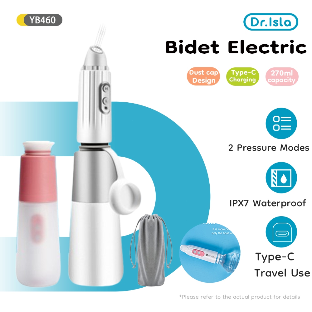 Dr.isla Bidet Portable Travel Electric Sprayer Travel Shower Personal Cleaner Jet Washer Hygiene Bot