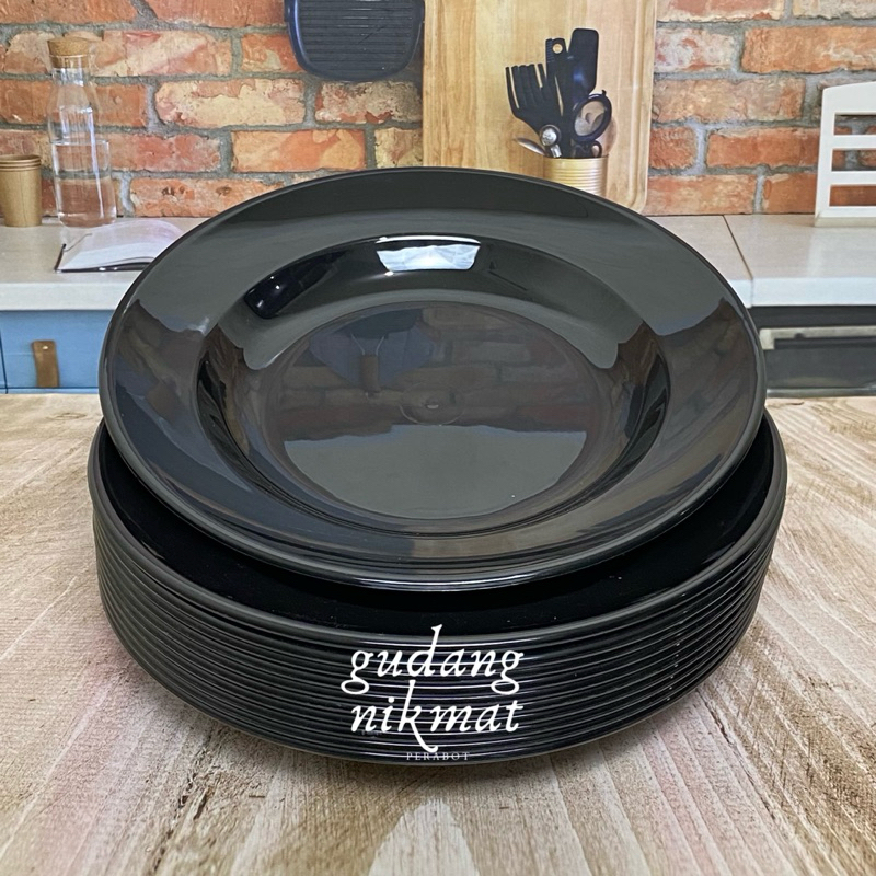 6 PCS PIRING BULAT POLOS PUTIH | PIRING MELAMIN 9 INCH | PIRING 23 CM FOOD GRADE SNI TERLARIS