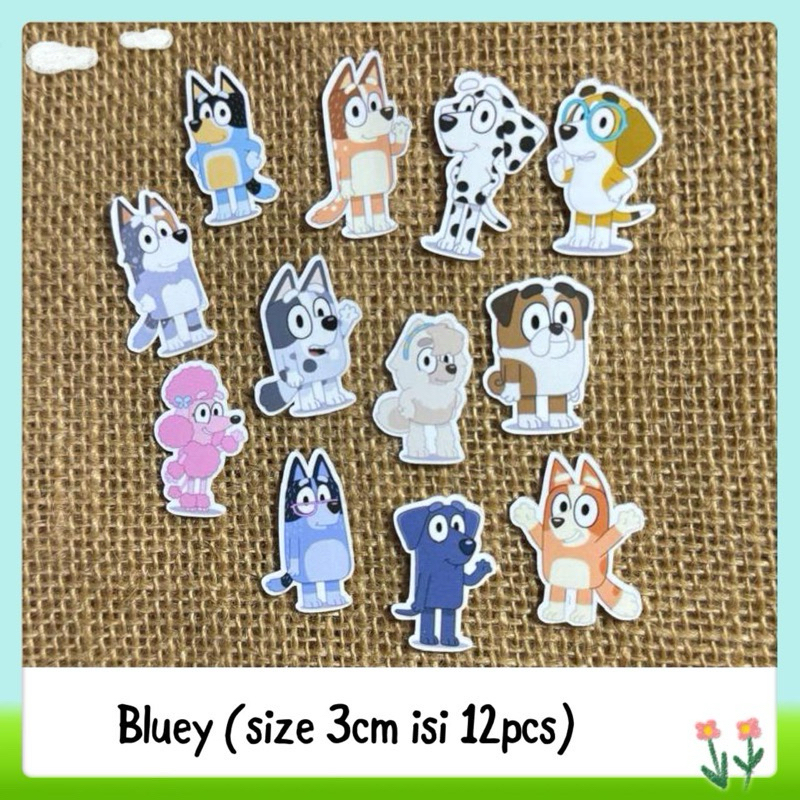 

12pcs sticker tempelan glossy kartun anjing disney