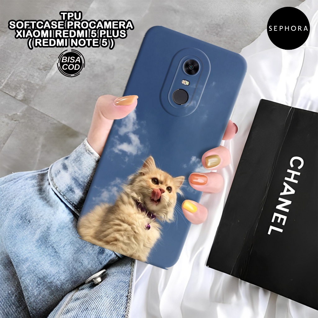 Case XIAOMI Redmi 5 Plus ( Note 5 ) - Fashion Case Kucing - Softcase Redmi 5 Plus ( Note 5 ) - Case 