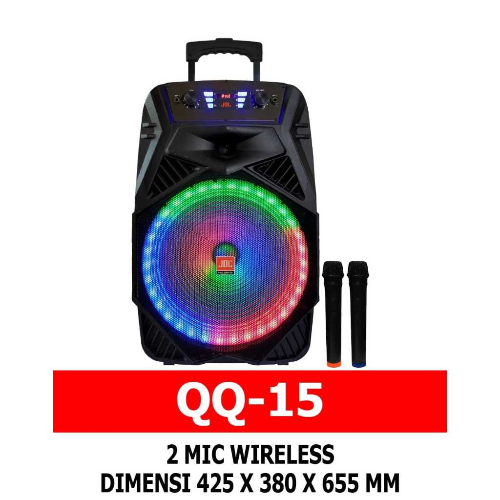 Speaker Portable Wireless JDL QQ 15 Original JDL QQ15 15 inch Bluetooth