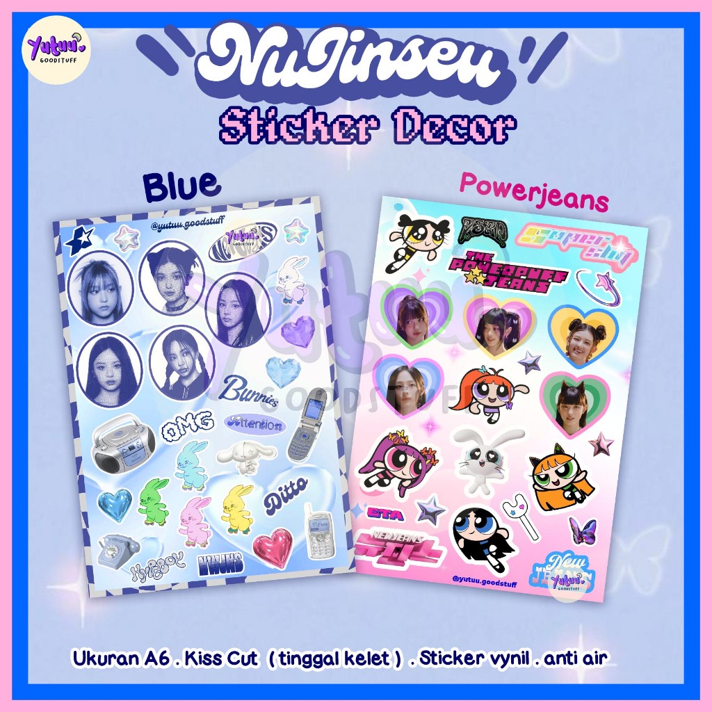 

Baru Jeans Sticker Decor ( Anti Air ) uk A6 / STIKER KPOP