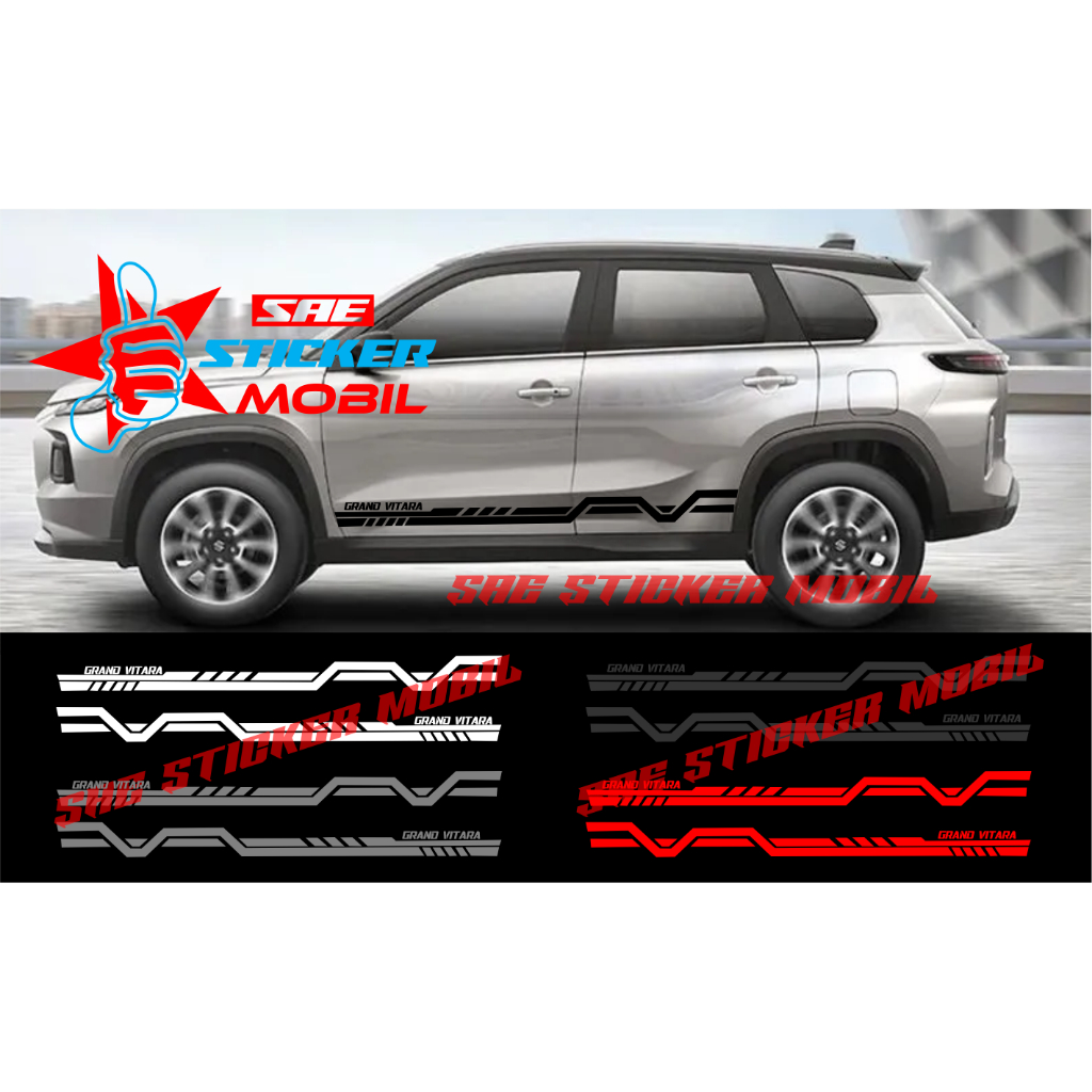 CUTTING STICKER MOBIL GRAND VITARA STICKER LIST BODY SAMPING MOBIL SUZUKI GRAND VITARA