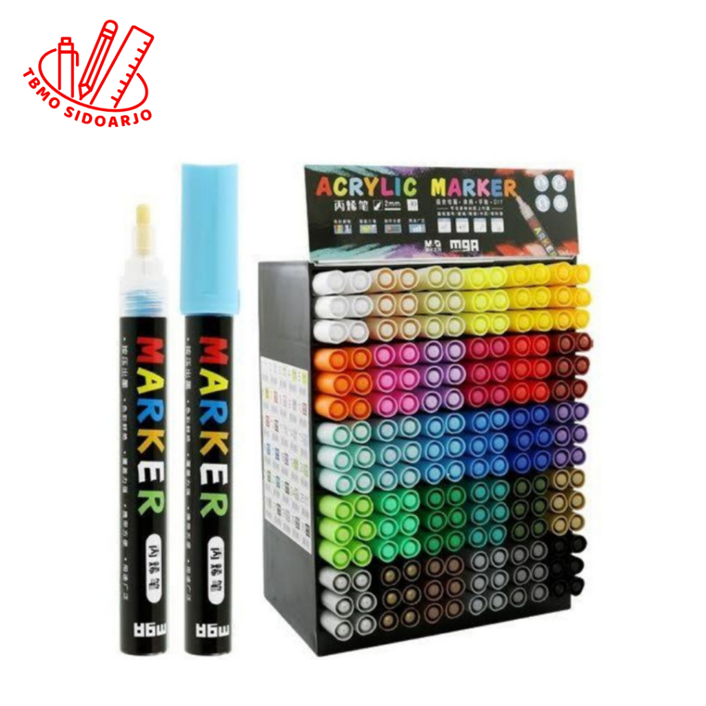 

TBMO M&G Acrylic Marker Spidol Warna Warni 28 Pilihan Multifungsi Tahan Air Segala Permukaan