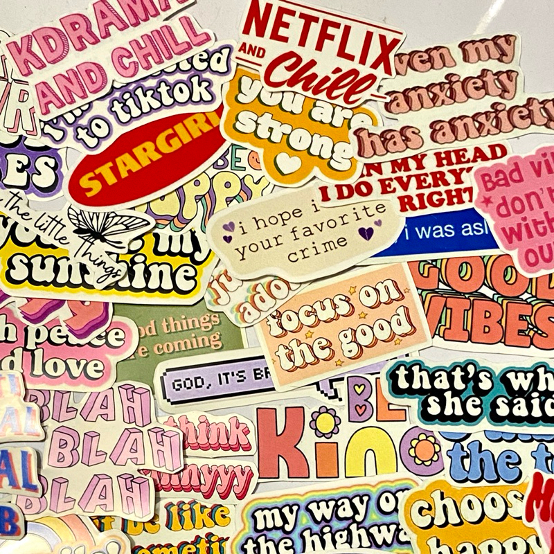 

Sticker stiker tumblr word pack ukuran A4