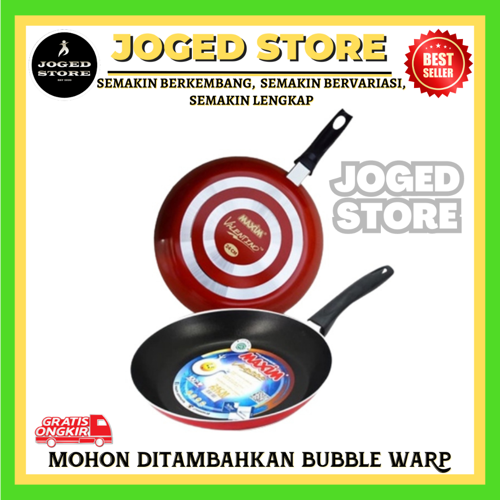 MAXIM FRY PAN 24 CM ANTI LENGKET | TEFLON MAXIM ANTI LENGKET | WAJAN ANTI LENGKET | MAXIM | PENGGORE