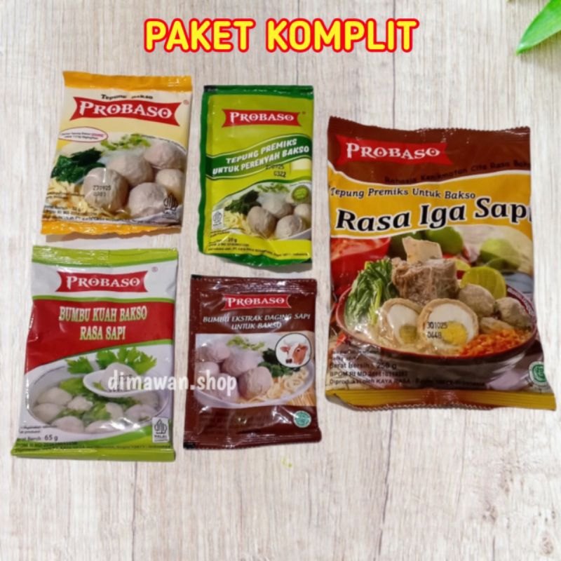 

PROBASO tepung bakso paket komplit iga bakar bumbu kuah daging sapi