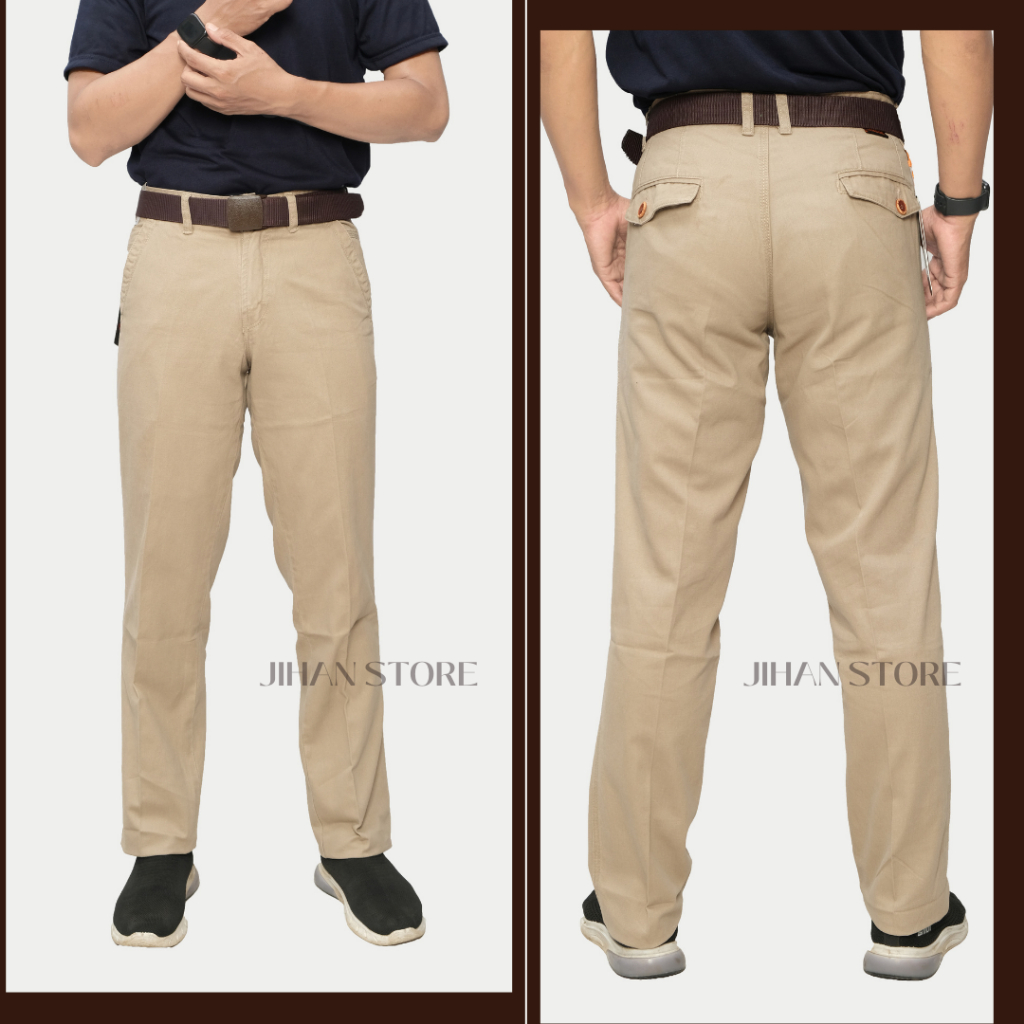 CELANA PANJANG PRIA REGULAR / STANDAR BAHAN KANVAS KATUN TEBAL KUALITAS CARDINAL NYAMAN LEMBUT ADEM