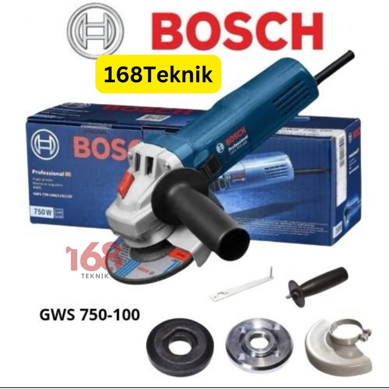 Mesin Gerinda Tangan 4" BOSCH GWS 750-100/BOSCH Mesin Grinda 4" GWS 750-100 Asli ORIGINAL