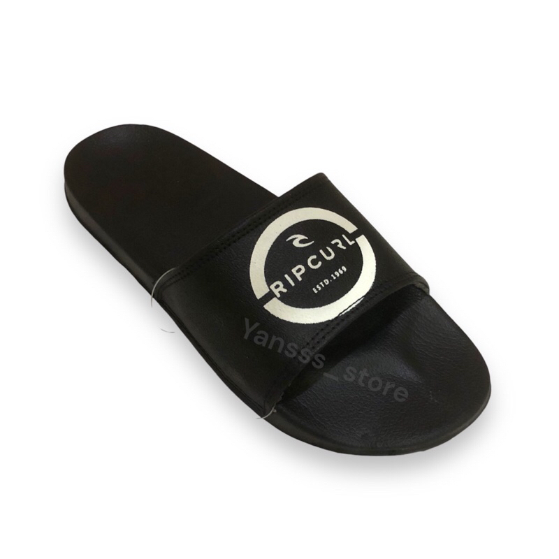 Sandal Slop Slide Rip Curl Terbaru Pria Wanita Cowok Cewe Black White
