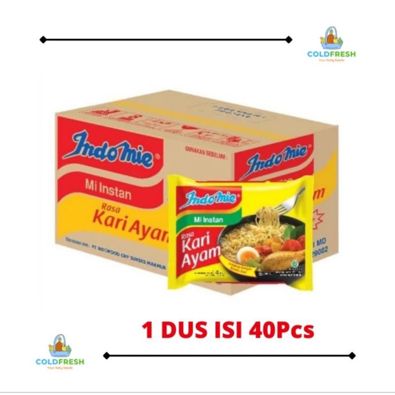 

1 dus Indomie kari ayam isi 40 bungkus