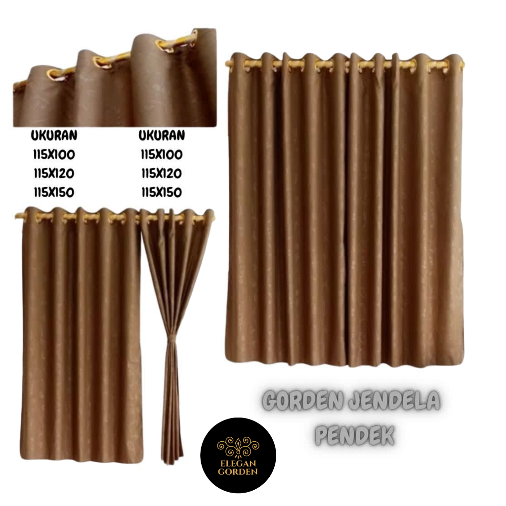 GORDEN JENDELA MINIMALIS POLOS RING/ SMOKRING PENDEK MURAH BISA COD