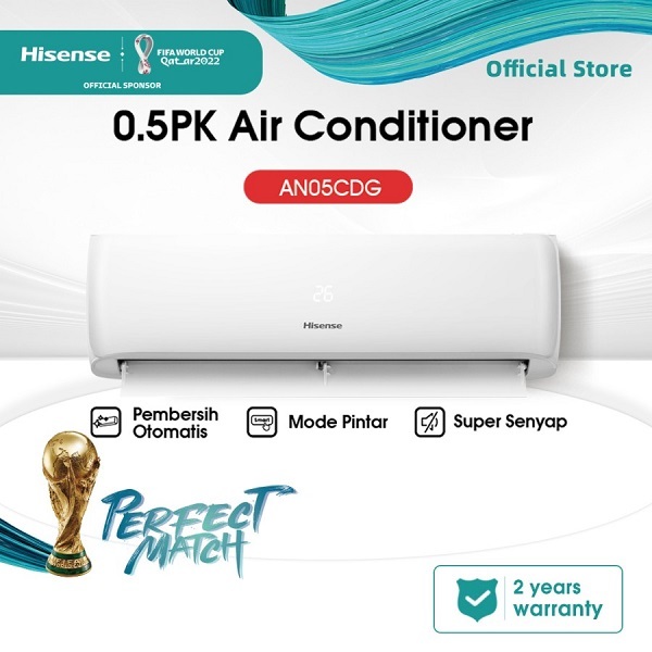 HISENSE AN05CDG AC SPLIT 1/2 PK STANDARD / AC HISENSE AN 05 CDG / AC AC HISENSE 0,5 PK 05 CDG