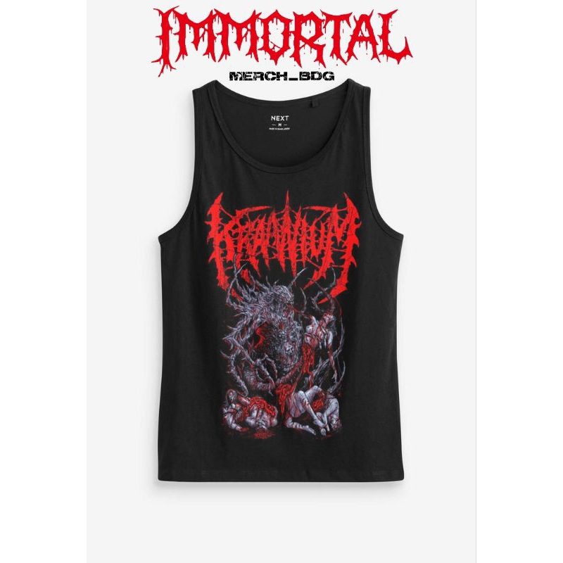 KAOS SINGLET MATERIAL COTTON COMBAD 30S PRIA PRINT MUSIK/BAND METAL KEKINIAN