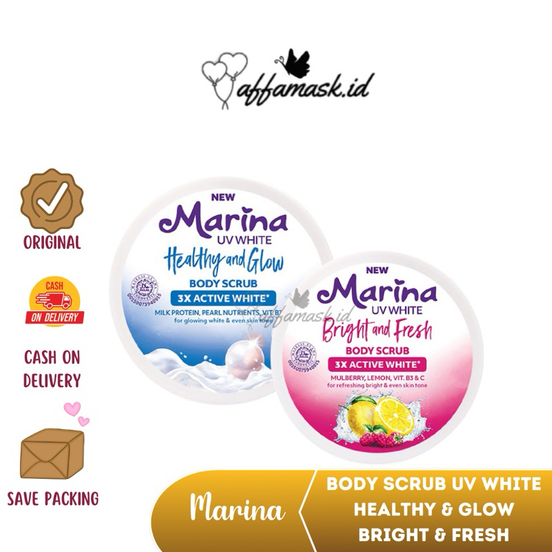 BODY SCRUB MARINA LULUR MARINA BODY SCRUB HEALTHY AND GLOW MARINA
