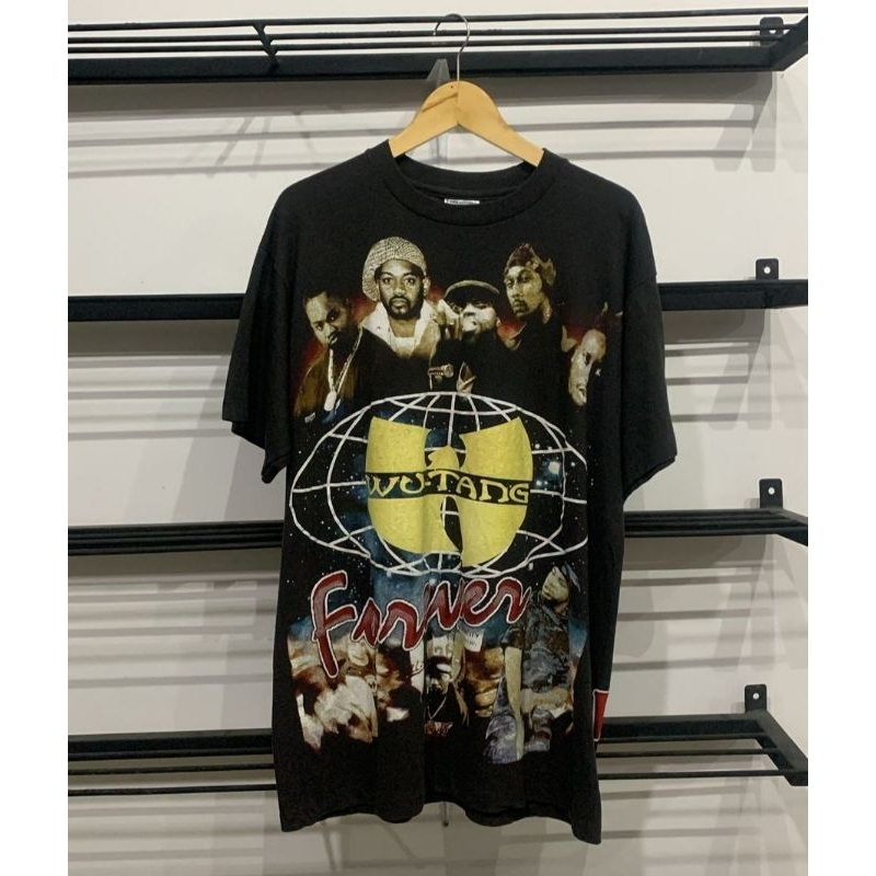 Sepaket 2pcs T-shirt VINTAGE WUTANG CLAN Bootleg 90s Wu-revolution x ACDC AOP