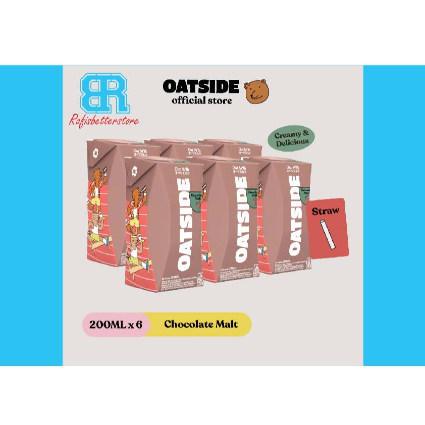 

OATSIDE Chocolate Malt 200ml (Bundling 6 Pcs) Dengan Sedotan