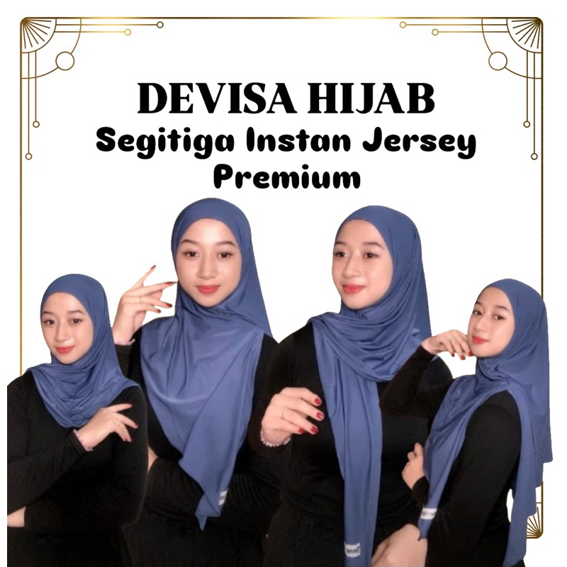 Jilbab Segitiga Instan Polos Jersey Dewasa|| Kerudung Instan Wanita|| Jilbab Segitiga Instan Jersey