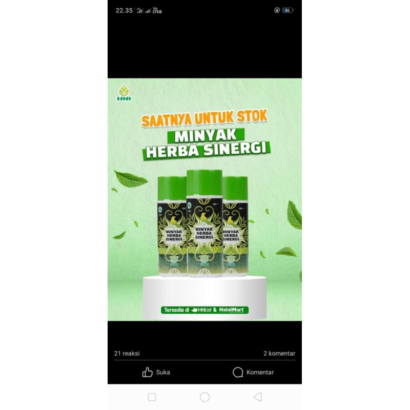 minyak herba sinergi(mhs)hpai