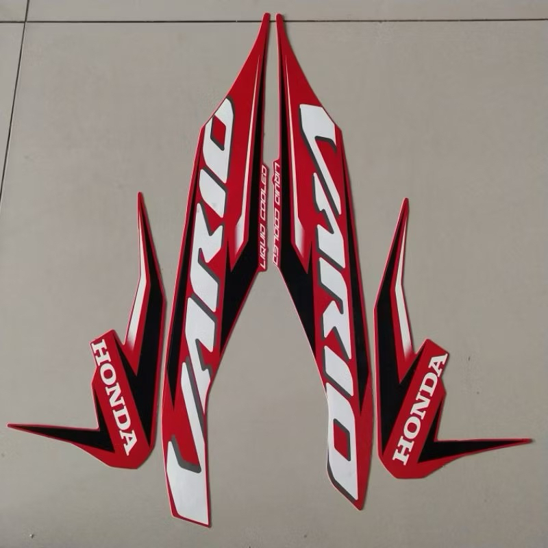 Stripping strip stiker sticker lis polet bodi Honda Vario 125 Led FI CBS ISS Th.2020 Merah striping 