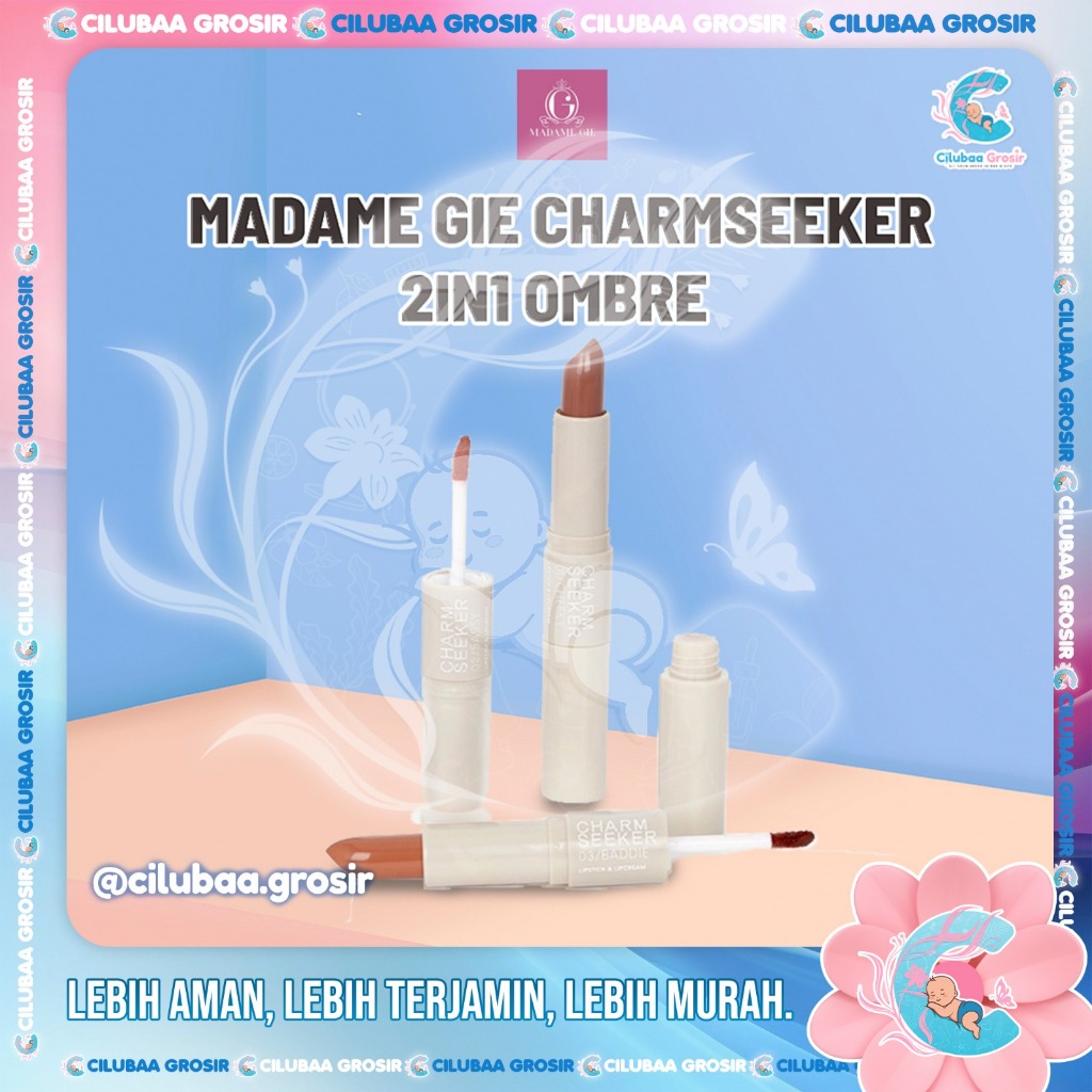 MADAME GIE Charmseeker 2in1 Ombre || Madame Gie Make Up Soft Matte Finish || Lipstik || Lip Cream