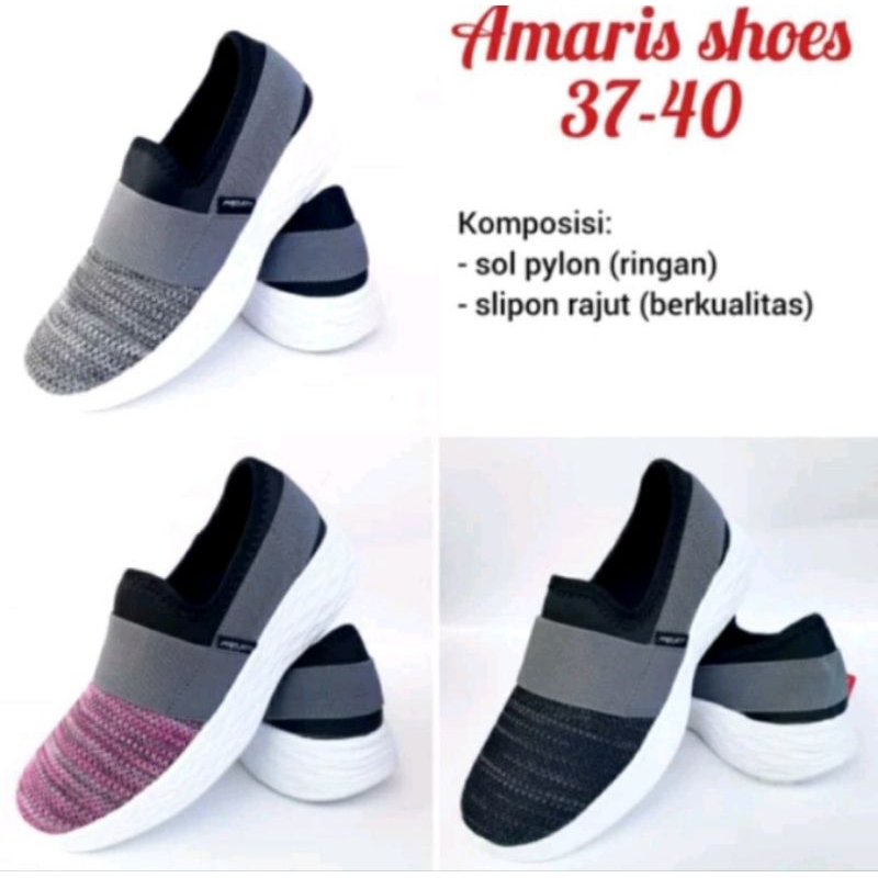 Sepatu Sneakers Wanita Pro ATT Amaris Hitam