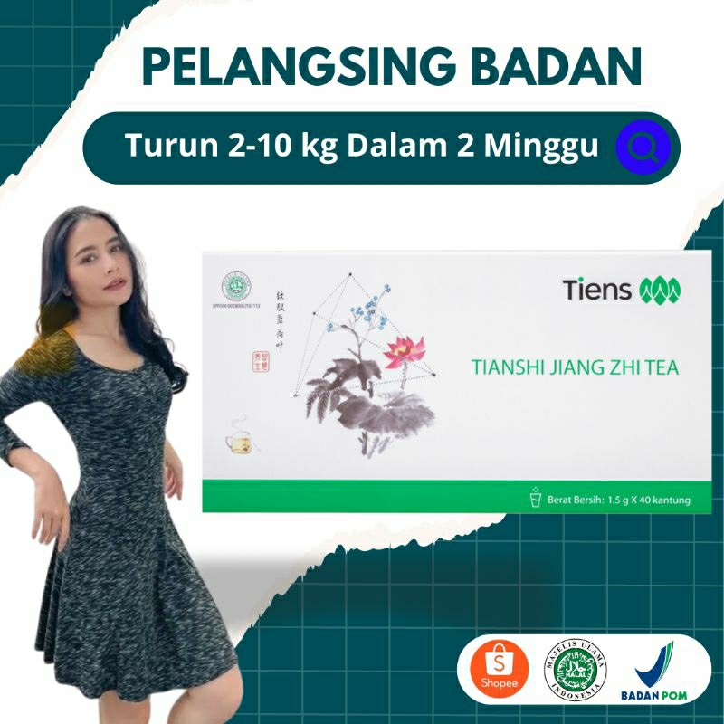 Teh Pelangsing Badan Dan Perut - jiang zhi tea -  teh diet detoks herbal
