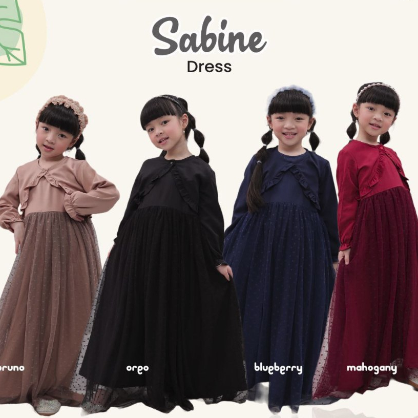 Gamis anak tulle cocok untuk pesta dan undangan sabine dress by moikins kids