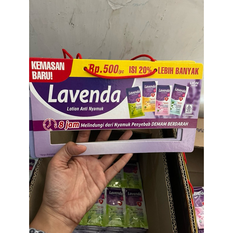 Lavenda lotion anti nyamuk 1 Renceng 12 sachet