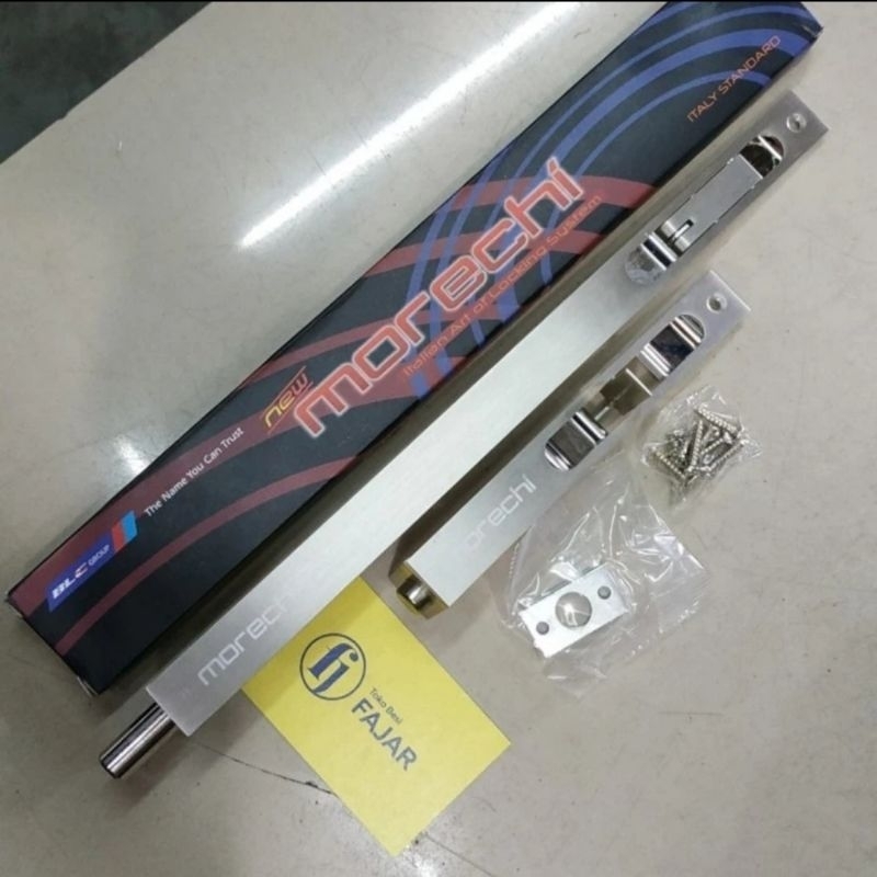 Kunci grendel slot tanam pintu double dobel flush 12 & 6 inch