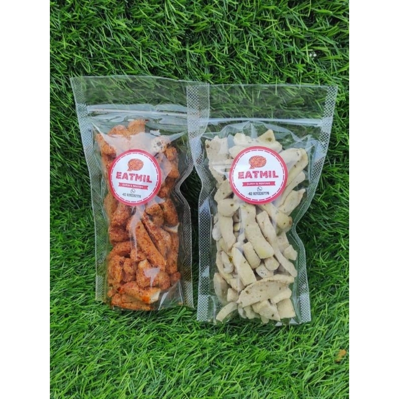 

Jajanan cemilan paket bundling basreng stik original dan pedas 75gr