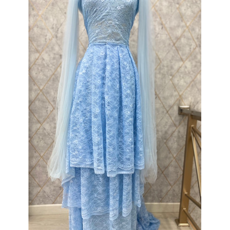 Brokat Semi Perancis, Brokat Prancis Premium, Tile Chantily, Brokat Kebaya Modern