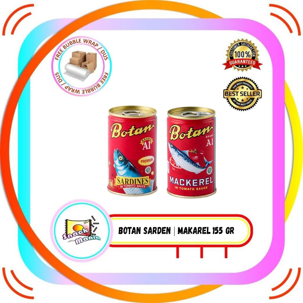 

Botan A1 Sardines | Makarel in Tomato Sauce ~ 155 gr Sarden Kaleng