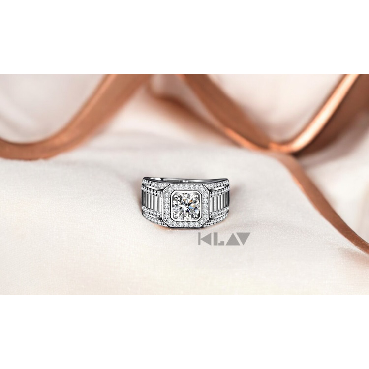 Klav - Cincin Fashion Pria Diamond Sterling Silver 925 Antikarat Noah