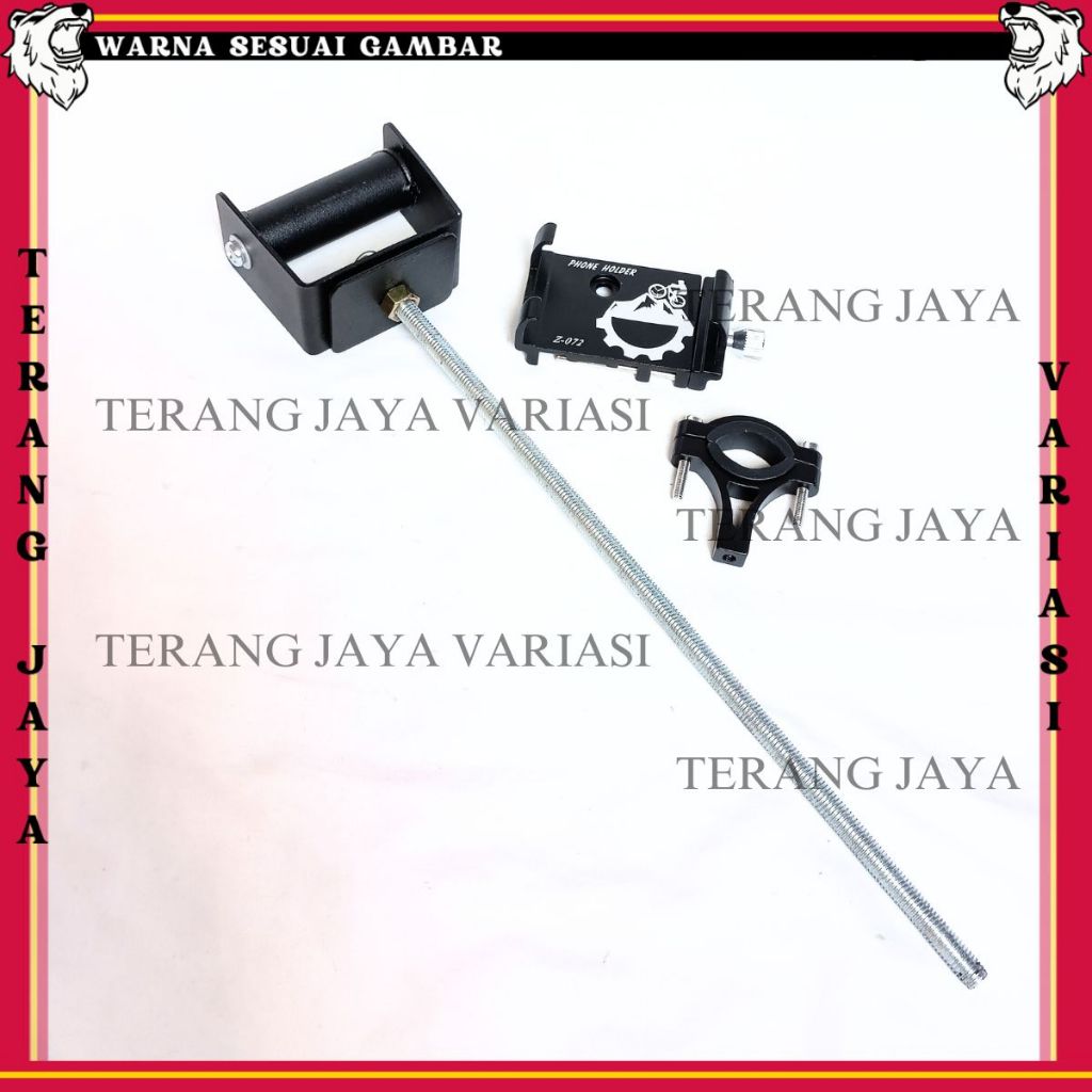 PAKET HOLDER GPS HP GSX CBR NINJA ZX25R PHONE HOLDER ALUMUNIUM Z072 STANG MOTOR BRAKET BRACKET BREKE