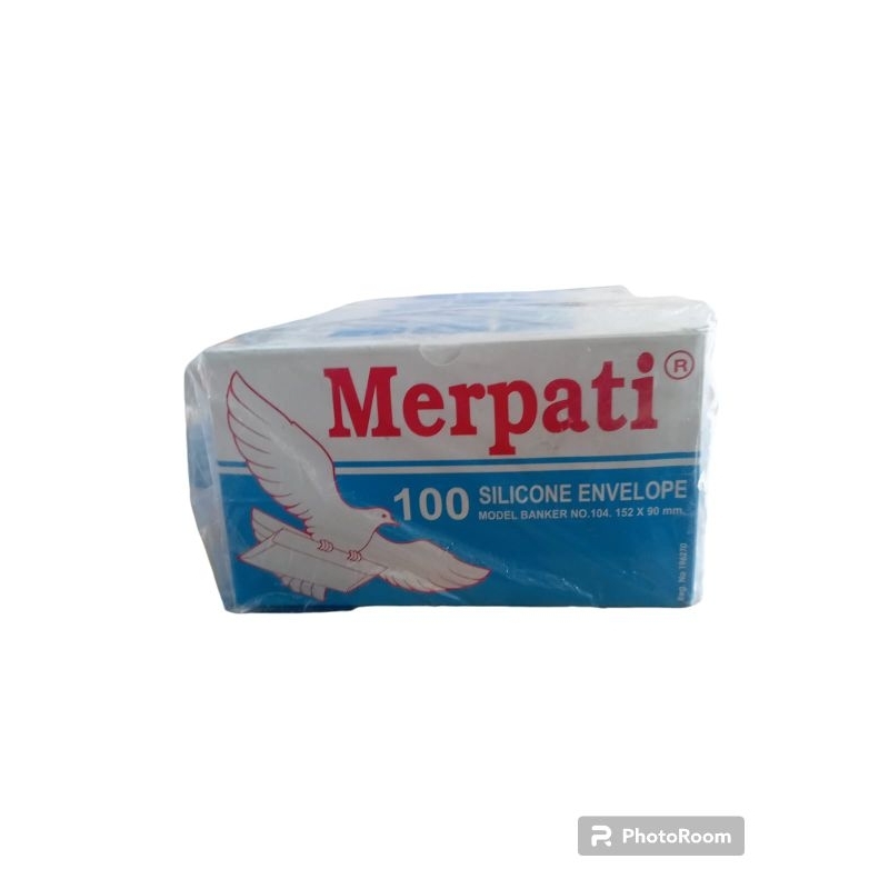 

1 pack ENVELOPE MERPATI 100 SILICONE MODEL BANKER 152×90 mm