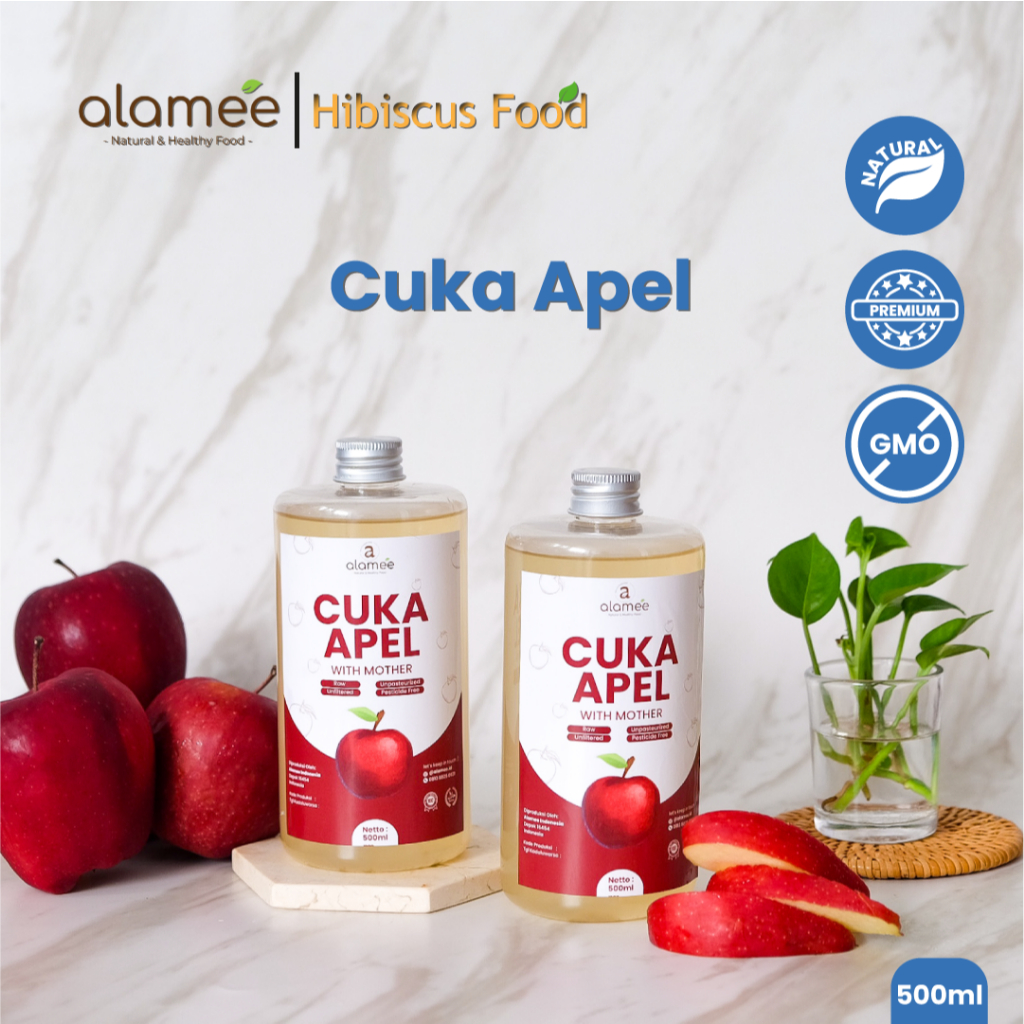 

ALAMEE Cuka Apel Original Vinegar With Mother Premium Organik Apple Cider Vinegar Sari Buah