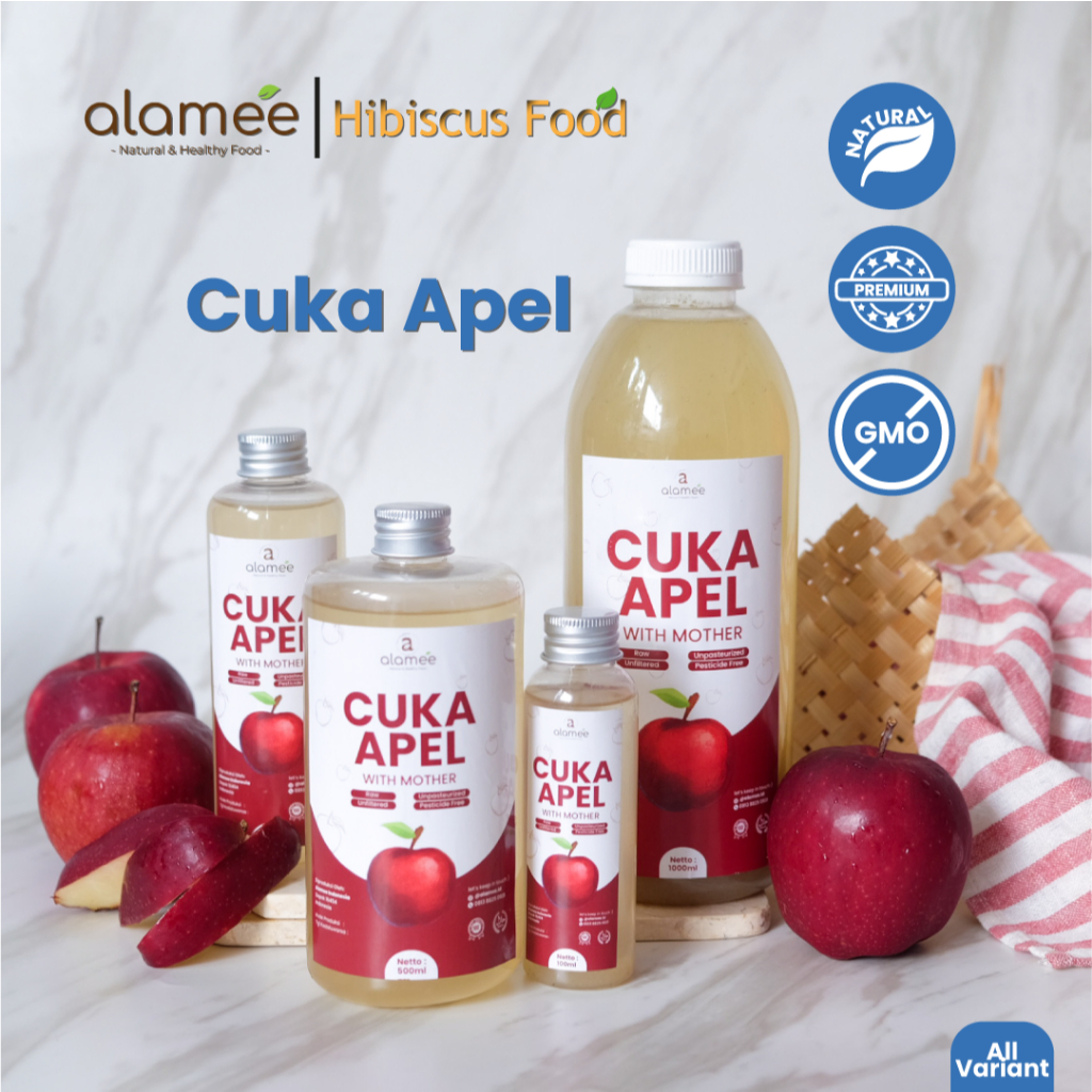 

ALAMEE Cuka Apel Original Vinegar With Mother Premium Organik Apple Cider Vinegar Sari Buah Dutchi Farm