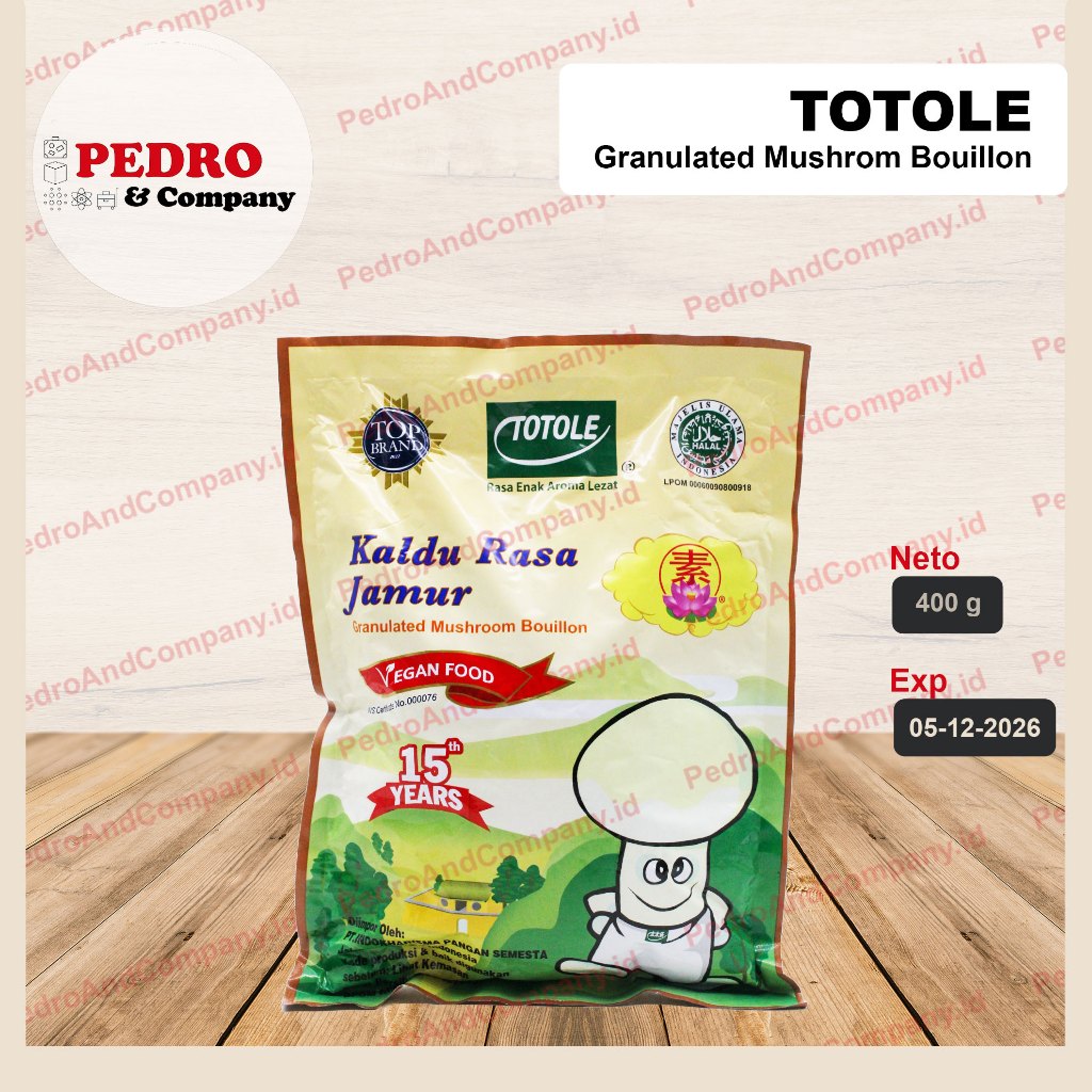 

Totole mokucin kaldu rasa jamur 400 gram vegetarian mushroom bouillon