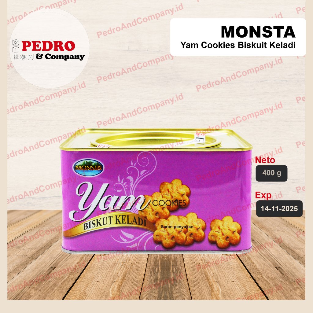 

Monsta yam cookies biskuit keladi 700 gram - biscuit kaleng