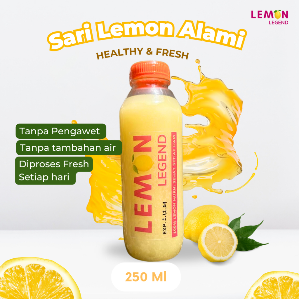 

Legend-Sari Lemon California 250ML Fresh 100% Murni Tanpa Campuran Apapun Solusi Diet Detox