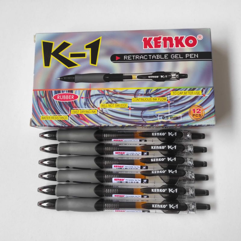

Pulpen KENKO K1 Hitam 0.5 mm (1 pack = 12 pcs)