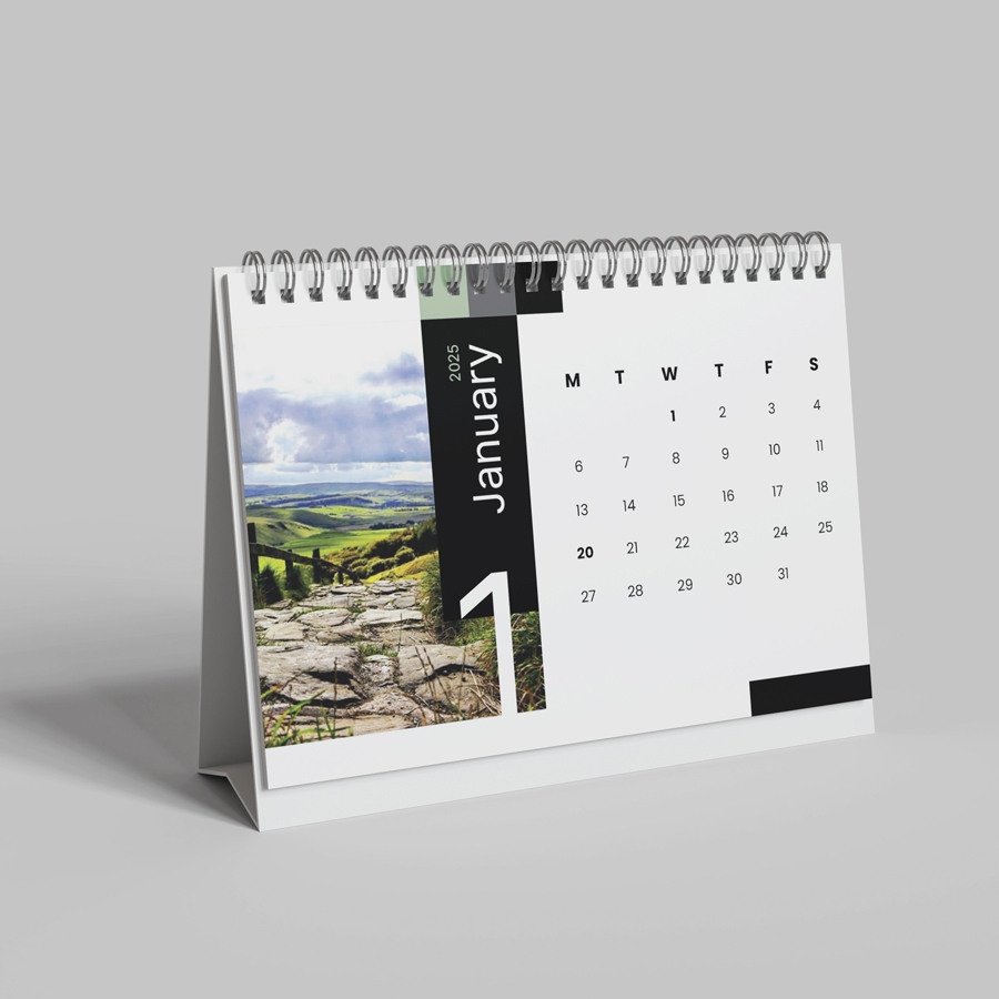 

Custom Kalender 2025 Meja Tatakan Dupleks isi Custom 6 lembar 1 Muka