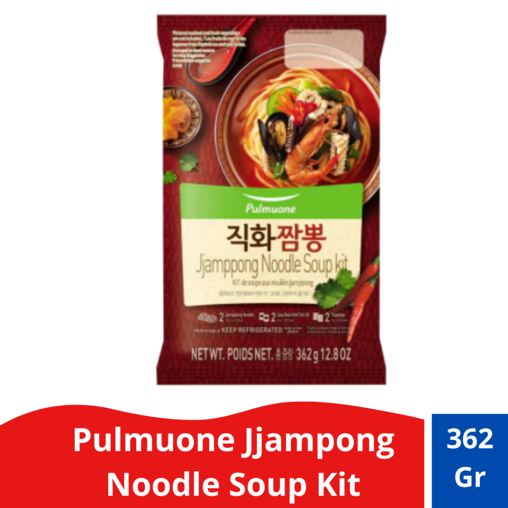 

Pulmuone Jjampong Noodle Soup Kit/ Mie pedas korea - 2 serving 362gr