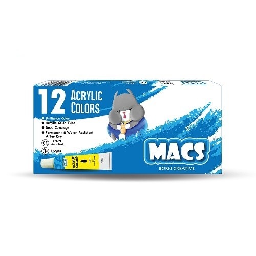 

Cat Akrilik set MACS Acrylic Paint tube 12ml 12 Warna SF6
